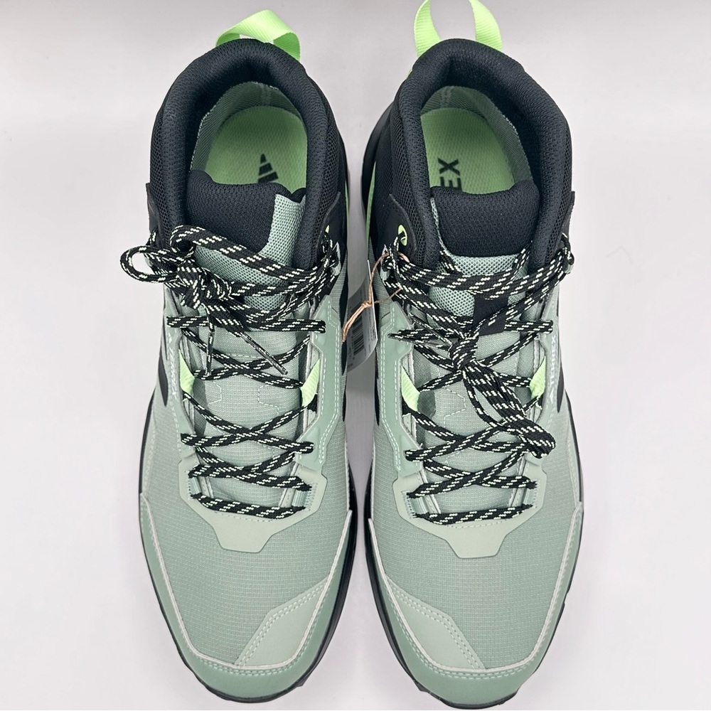 Men’s Adidas IE2581 Terrex Ax4 Mid Gore-Tex Silver Green Hiking Shoes Size 11 - Picture 8 of 11